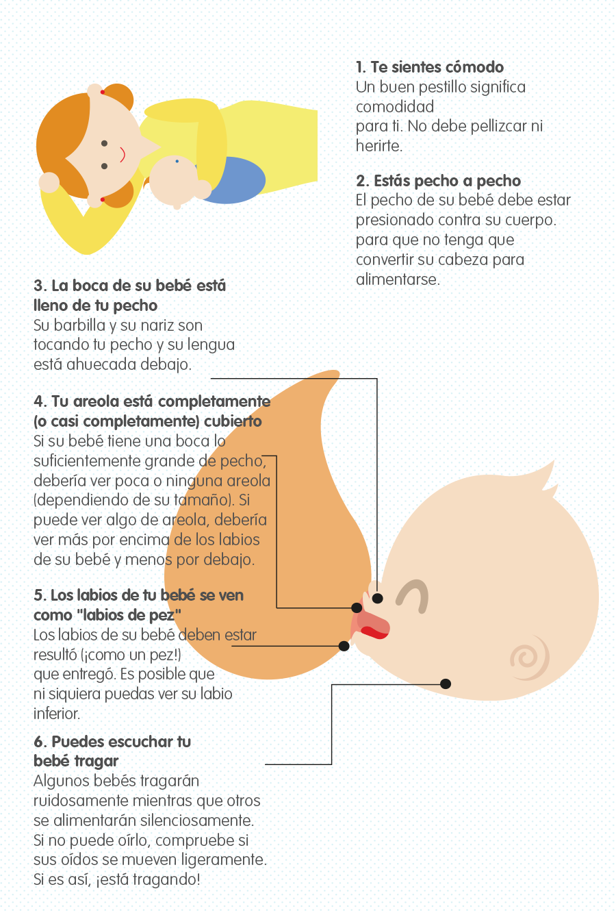 Infografía lactancia materna: tips para dar leche