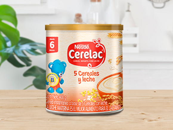 Cerelac® 5 Cereales y Leche