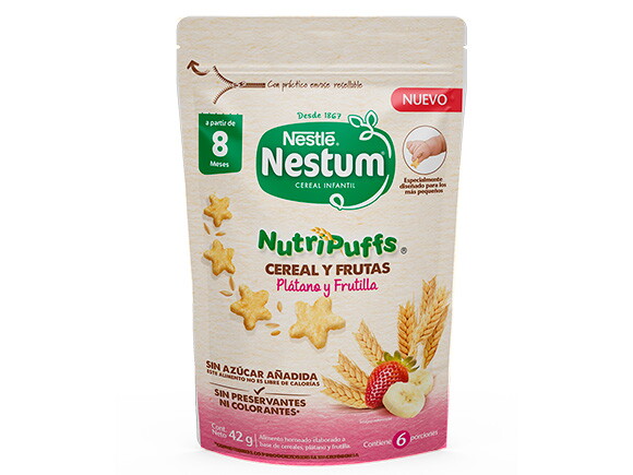Nestum Nutripuffs Plátano Frutilla 42g