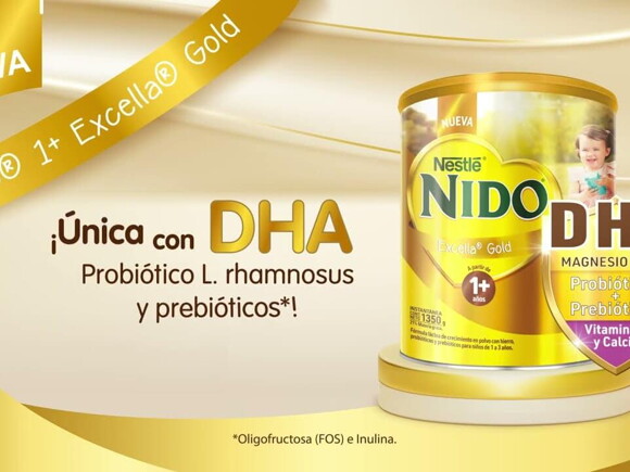 Nueva Nido® Excella Gold ÚNICA con DHA, probióticos y prebióticos